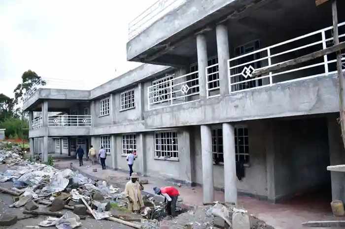 Modern multi-storey building under construction