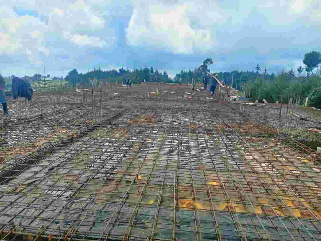 Reinforced concrete slab preparation