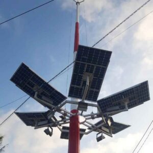 modern solar powered street